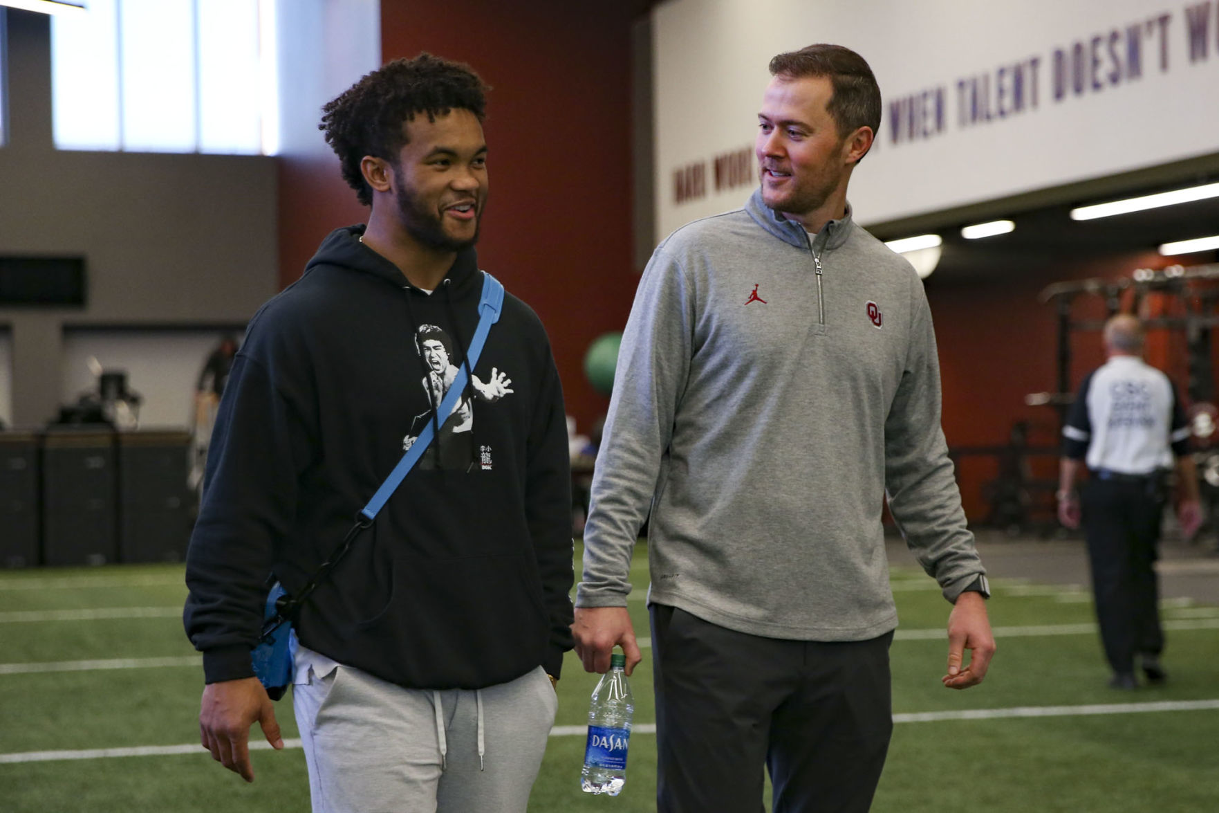 Kyler Murray and Lincoln Riley